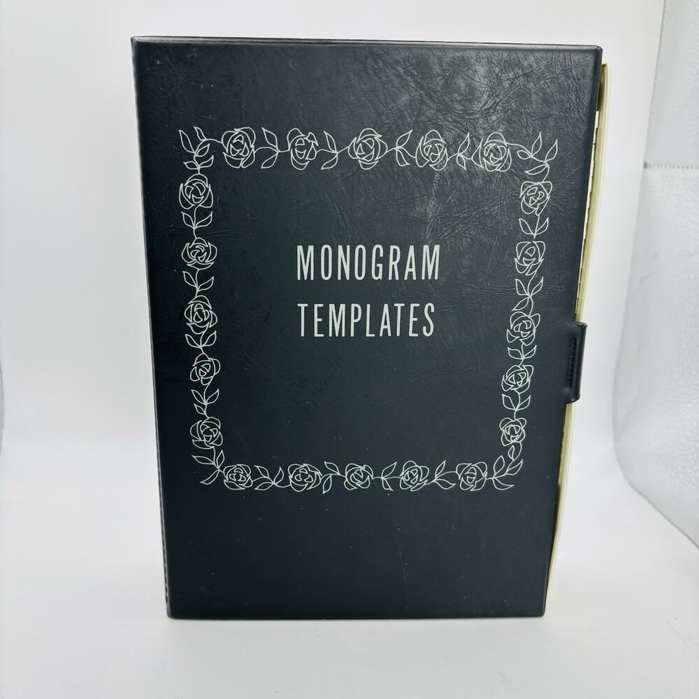 Vintage Sears Kenmore Sewing Machine Monogram A-Z Templates W/Case